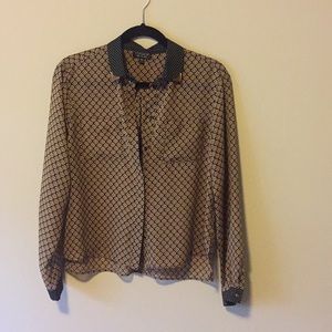 TOP SHOP BUTTON DOWN BLOUSE